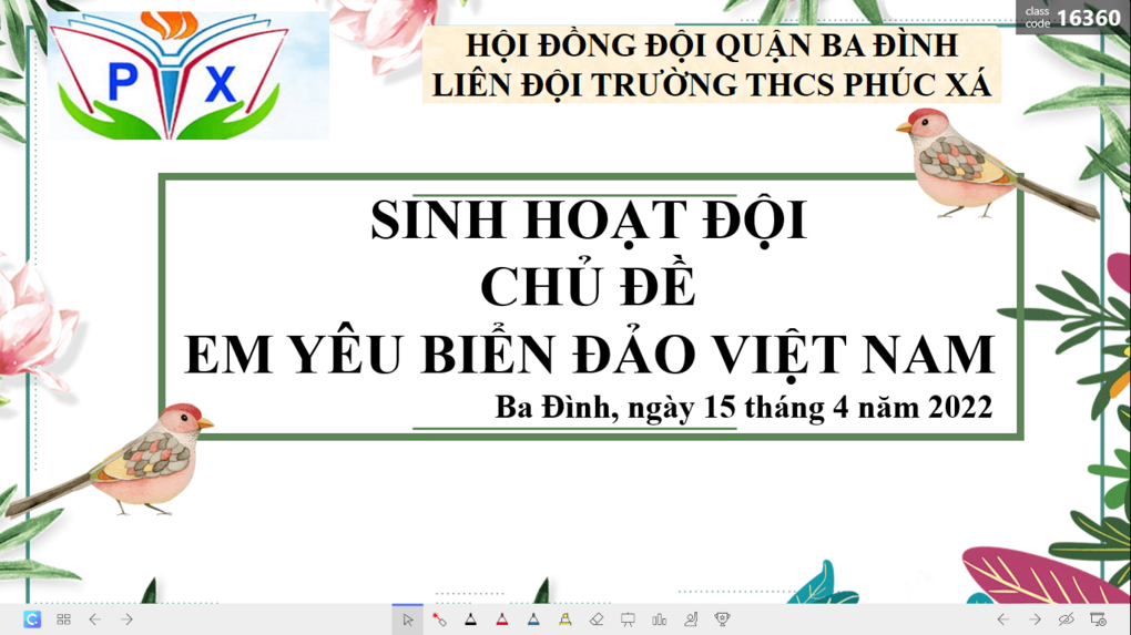 Tiết sinh hoạt lớp với chủ đề “ Em yêu biển đảo Việt Nam” của Liên đội trường THCS Phúc Xá
