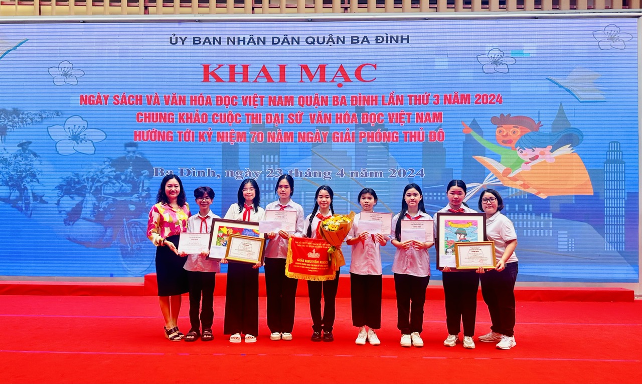 Trường THCS Phúc Xá xuất sắc giành 07 giải thưởng cuộc thi Đại sứ Văn hóa đọc Quận Ba Đình năm 2024